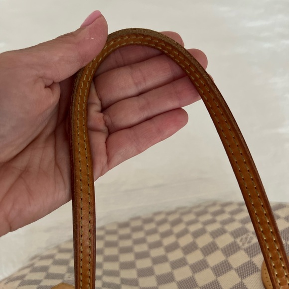 Louis Vuitton Checkered Tote - Cream and Tan - Picture 6 of 15